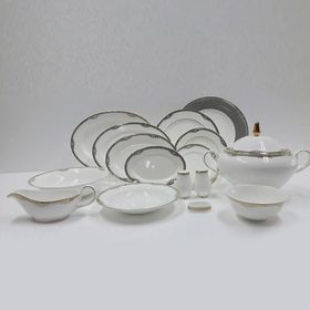 Evaliza Versailles Platin 101 Parça 12 Kişilik Yemek Takımı