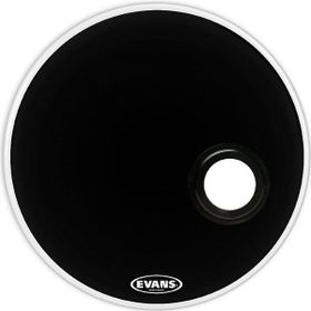Evans BD20REMAD Resonant Kick Siyah Ön Süngerli-Delikli Davul Derisi