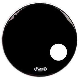 Evans BD24RB 24 EQ3 Resonant Siyah Kick Ön Delikli Tek Kat Davul Derisi