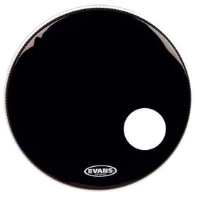 Evans BD24RB 24 EQ3 Resonant Siyah Kick Ön Delikli Tek Kat Davul Derisi