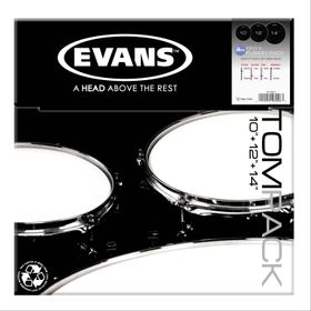 Evans ETP-ONX2-F 10+12+14 Tom Kumlu Siyah Fusıon Kitli Davul Derisi