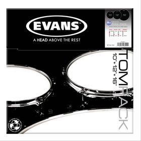Evans ETP-ONX2-R 10+12+16 Tom Kumlu Siyah Rock Kit Çift Katlı Davul Derisi