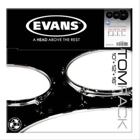 Evans ETP-ONX2-R 10+12+16 Tom Kumlu Siyah Rock Kit Çift Katlı Davul Derisi
