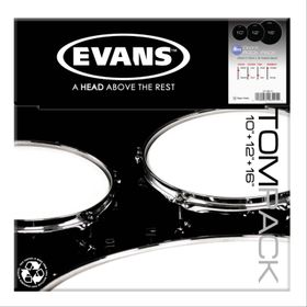 Evans ETP-ONX2-R 10+12+16 Tom Kumlu Siyah Rock Kit Çift Katlı Davul Derisi