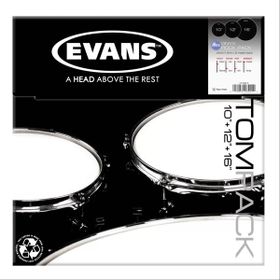 Evans ETP-ONX2-R 10+12+16 Tom Kumlu Siyah Rock Kit Çift Katlı Davul Derisi