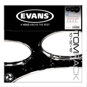 Evans ETP-ONX2-R 10+12+16 Tom Kumlu Siyah Rock Kit Çift Katlı Davul Derisi