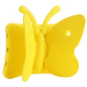 Evastore Apple iPad 10.2 2021 9. Nesil Zore Butterfly Standlı Sarı Tablet Kılıf