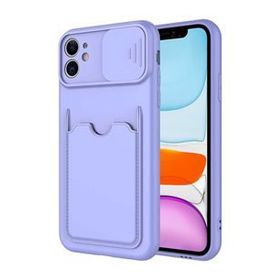 Evastore Apple iPhone 11 ​Deri Görünümlü Kartlıklı Kamera Korumalı Kılıf