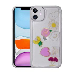 Evastore Apple iPhone 11 Figürlü Desenli Işıltılı Sert Sos Kapak Kılıf