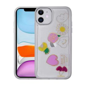 Evastore Apple iPhone 11 Figürlü Desenli Işıltılı Sert Sos Kapak Kılıf