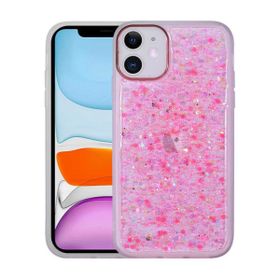 Evastore Apple iPhone 11 Figürlü Desenli Işıltılı Sert Sos Kapak Kılıf