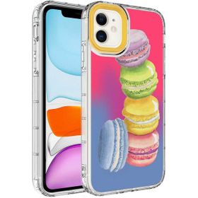Evastore Apple iPhone 11 Kamera Korumalı Renkli Desenli Sert Silikon Korn Kapak Kılıf
