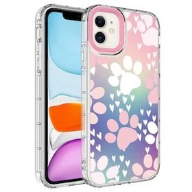 Evastore Apple iPhone 11 Kamera Korumalı Renkli Desenli Sert Silikon Korn Kapak Kılıf