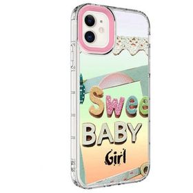 Evastore Apple iPhone 11 Kamera Korumalı Renkli Desenli Sert Silikon Korn Kapak Kılıf