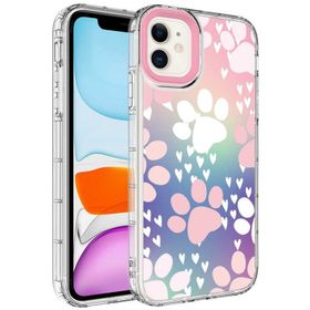 Evastore Apple iPhone 11 Kamera Korumalı Renkli Desenli Sert Silikon Korn Kapak Kılıf