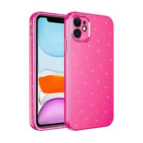 Evastore Apple iPhone 11 Kamera Korumalı Simli Lüks Koton Kapak Kılıf