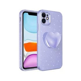 Evastore Apple iPhone 11 Kamera Korumalı Simli Pop Soketli Lüks Koton Soketli Kapak Kılıf