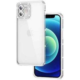 Evastore Apple iPhone 11 Kamera Korumalı Taşlı Mina Kapak Kılıf
