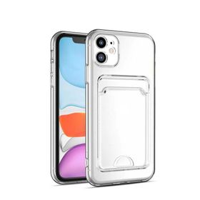 Evastore Apple iPhone 11 Kartlıklı Şeffaf Setra Clear Silikon Kapak Kılıf