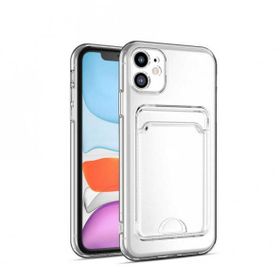 Evastore Apple iPhone 11 Kartlıklı Şeffaf Setra Clear Silikon Kapak Kılıf