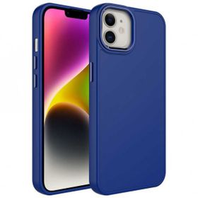 Evastore Apple iPhone 11 Metal Çerçeve ve Buton Tasarımlı Silikon Luna Kapak Kılıf