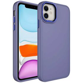 Evastore Apple iPhone 11 Metal Çerçeve ve Buton Tasarımlı Silikon Luna Kapak Kılıf