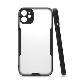 Evastore Apple iPhone 11 Parfe Sarı Kenarlı Şeffaf Kapak Kılıf
