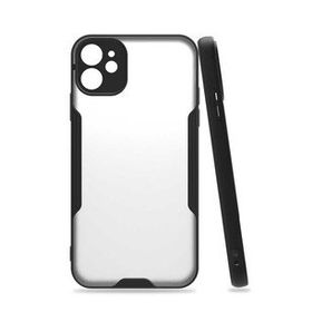 Evastore Apple iPhone 11 Parfe Sarı Kenarlı Şeffaf Kapak Kılıf