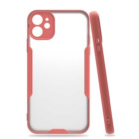Evastore Apple iPhone 11 Parfe Sarı Kenarlı Şeffaf Kapak Kılıf