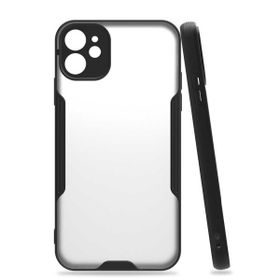 Evastore Apple iPhone 11 Parfe Sarı Kenarlı Şeffaf Kapak Kılıf