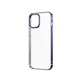 Evastore Apple iPhone 11 Pixel Mor Kenarlı Şeffaf Kapak Kılıf
