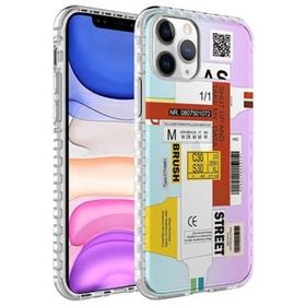 Evastore Apple iPhone 11 Pro Airbag Kenarlı Renkli Desenli Silikon Elegans Kapak Kılıf