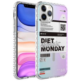 Evastore Apple iPhone 11 Pro Airbag Kenarlı Renkli Desenli Silikon Elegans Kapak Kılıf