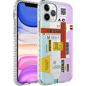 Evastore Apple iPhone 11 Pro Max Airbag Kenarlı Renkli Desenli Silikon Elegans Kapak Kılıf