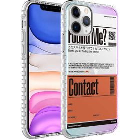 Evastore Apple iPhone 11 Pro Max Airbag Kenarlı Renkli Desenli Silikon Elegans Kapak Kılıf