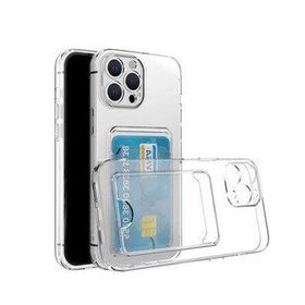 Evastore Apple iPhone 11 Pro Max Kartlıklı Şeffaf Setra Clear Silikon Kapak Kılıf