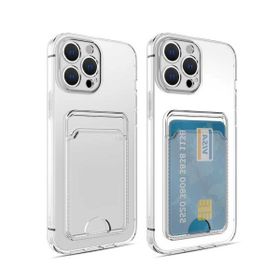 Evastore Apple iPhone 11 Pro Max Kartlıklı Şeffaf Setra Clear Silikon Kapak Kılıf