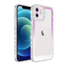 Evastore Apple iPhone 11 Simli ve Renk Geçiş Tasarımlı Lens Korumalı Park Kapak Kılıf