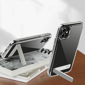 Evastore Apple iPhone 11 Standlı Şeffaf Silikon L-Stand Kapak Kılıf