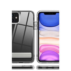 Evastore Apple iPhone 11 Standlı Şeffaf Silikon L-Stand Kapak Kılıf