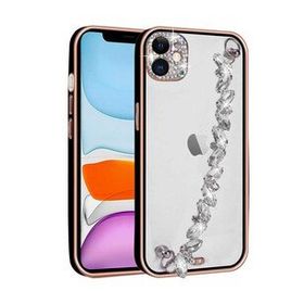 Evastore Apple iPhone 11 Taş Süslemeli Kamera Korumalı El Tutamaçlı Blazer Kapak Kılıf