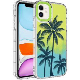 Evastore Apple iPhone 12 Kamera Korumalı Renkli Desenli Sert Silikon Korn Kapak Kılıf
