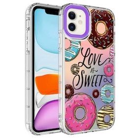 Evastore Apple iPhone 12 Kamera Korumalı Renkli Desenli Sert Silikon Korn Kapak Kılıf