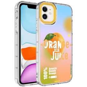 Evastore Apple iPhone 12 Kamera Korumalı Renkli Desenli Sert Silikon Korn Kapak Kılıf