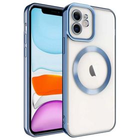 Evastore Apple iPhone 12 Köşeleri Renkli Şeffaf Kamera Korumalı Magsafe Lüx Kılıf