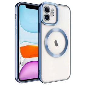 Evastore Apple iPhone 12 Köşeleri Renkli Şeffaf Kamera Korumalı Magsafe Lüx Kılıf