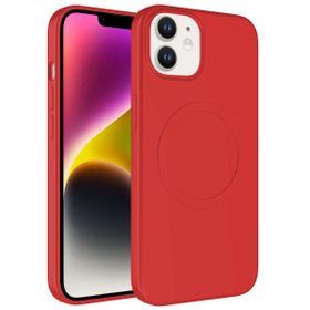 Evastore Apple iPhone 12 Magsafe Wireless Şarj Özellikli Pastel Renk Silikon Plas Kapak Kılıf