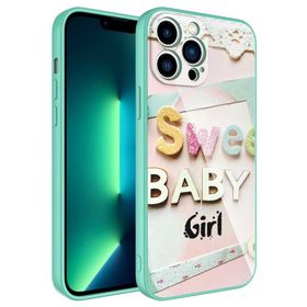 Evastore Apple iPhone 12 Pro Kamera Korumalı Desenli Sert Silikon Epoksi Kapak Kılıf