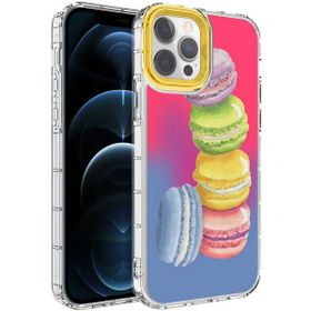 Evastore Apple iPhone 12 Pro Max Kamera Korumalı Renkli Desenli Sert Silikon Korn Kapak Kılıf