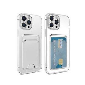 Evastore Apple iPhone 12 Pro Max Kartlıklı Şeffaf Setra Clear Silikon Kapak Kılıf
